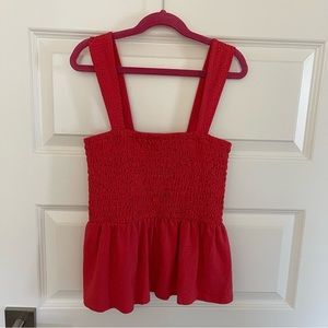 Express Red and Black Flowy Tanktop